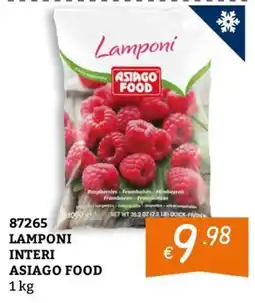 Zona Lamponi interi Asiago Food offerta