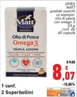 Conad City Olio di Pesce Omega 3 Matt offerta