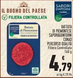 Conad City Battuta di Piemontese Saporidintorni offerta