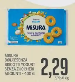 Supermercati Piccolo Misura biscotti yogurt senza zuccheri aggiunti offerta