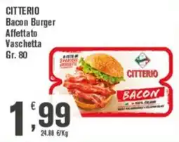 Conté Supermercati Bacon Burger Affettato Vaschetta Citterio offerta