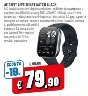 Amazfit Bip6 Smartwatch Black