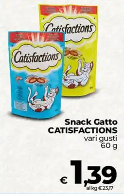 Ipercoop Radenza Snack Gatto Catisfactions offerta