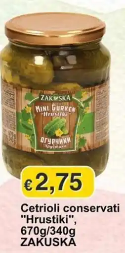 Mix Markt Cetrioli conservati "Hrustiki" offerta