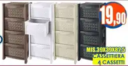 Giunigor Cassettiera 4 cassetti offerta