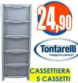 Giunigor Cassettiera 5 cassetti Tontarelli offerta