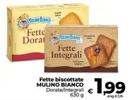Ipercoop Radenza Fette biscottate Mulino Bianco Dorate/Integrali offerta