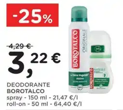 Orvea Deodorante Borotalco offerta