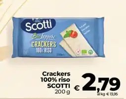 Ipercoop Radenza Crackers 100% riso Scotti offerta