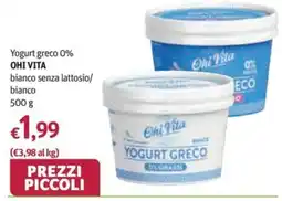 Futura Supermercati Yogurt greco 0% Ohi Vita bianco offerta