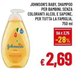 A&O Johnson's baby shampoo offerta
