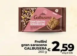 Ipercoop Radenza Frollini gran saraceno Galbusera offerta