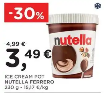 Ice cream pot Nutella Ferrero