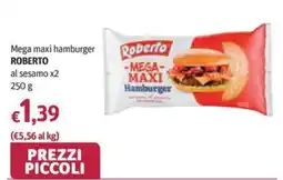 Futura Supermercati Mega maxi hamburger Roberto al sesamo offerta