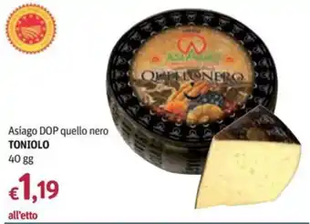 Asiago DOP quello nero Toniolo