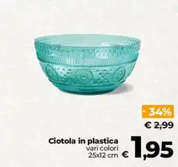 Ipercoop Radenza Ciotola in plastica offerta