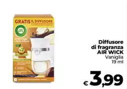 Ipercoop Radenza Diffusore di fragranza Air Wick Vaniglia offerta