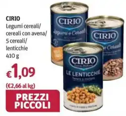 Futura Supermercati Cirio legumi cereali offerta