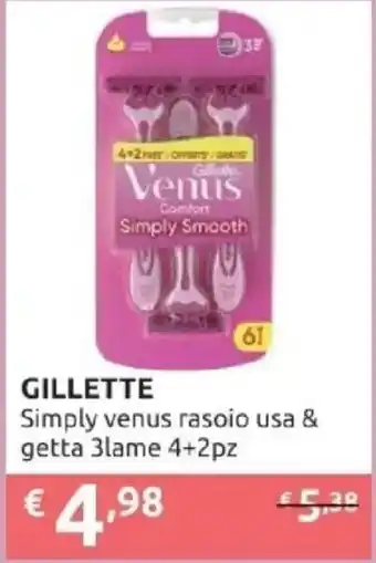 Gillette Simply Venus rasoio usa & getta 3 lame