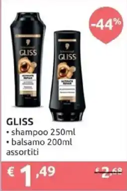 PiùMe Gliss shampoo e balsamo offerta