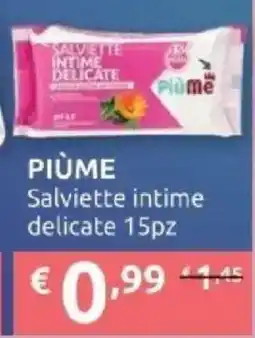 PiùMe Piùme salviette intime delicate offerta