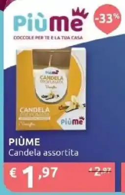PiùMe Piùme Candela assortita offerta