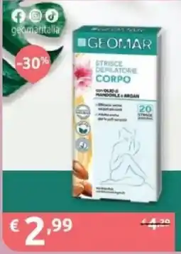 PiùMe Strisce depilatorie corpo Geomar offerta