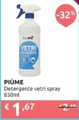 PiùMe Piùme Detergente vetri spray offerta