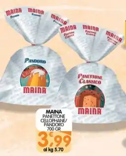 Le Delizie del Sud Maina panettone celofane/pandoro offerta