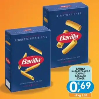 Barilla pasta di semola formati normali