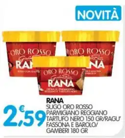 Le Delizie del Sud Rana sugo oro rosso parmigiano reggiano tartufo nero offerta