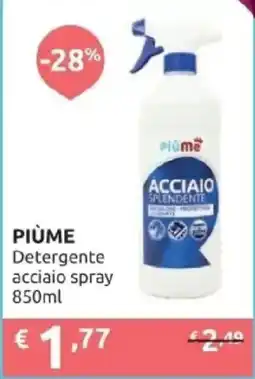 PiùMe Piùme Detergente acciaio spray offerta