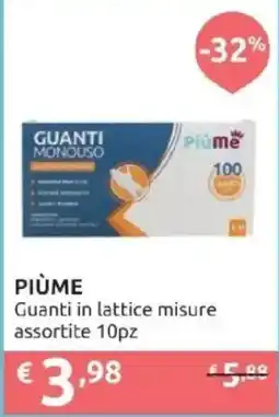 PiùMe Piùme guanti in lattice offerta