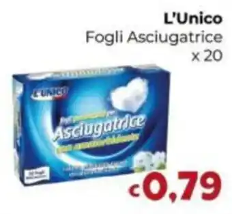L'Unico Fogli Asciugatrice