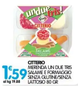 Le Delizie del Sud Citterio merenda un due tris salame e formaggio offerta
