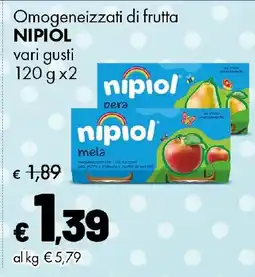 Supermercati Vinci Omogeneizzati di frutta Nipiol offerta