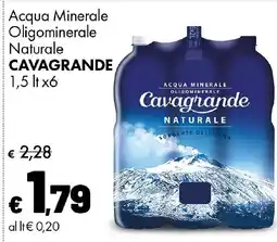 Supermercati Vinci Acqua Minerale Oligominerale Naturale Cavagrande offerta