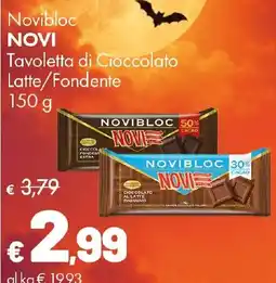 Supermercati Vinci Novibloc NOVI Tavoletta di Cioccolato offerta
