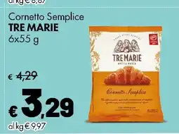 Supermercati Vinci Cornetto Semplice Tre Marie offerta