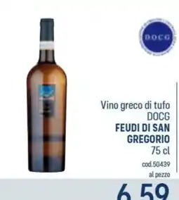 Talento Professional Store Vino greco di tufo DOCG Feudi di San Gregorio offerta