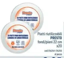 Talento Professional Store Piatti riutilizzabili PRESTO offerta