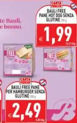 Iperfamily Bauli Free pane hot dog senza glutine offerta
