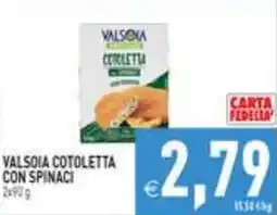 Iperfamily Valsolia cotoletta con spinaci offerta