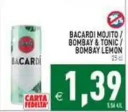 Iperfamily Bacardi Mojito / Bombay & Tonic / Bombay Lemon offerta