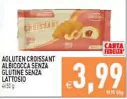 Iperfamily Agluten croissant albicocca senza glutine senza lattosio offerta