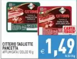 Iperfamily Citterio tagliette pancetta offerta