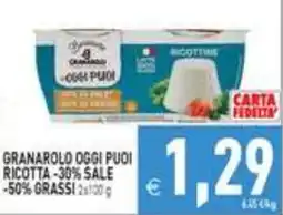 Iperfamily Granarolo oggi puoi ricotta offerta