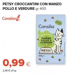 Tigre Amico Consilia Petsy croccantini con manzo pollo e verdure offerta