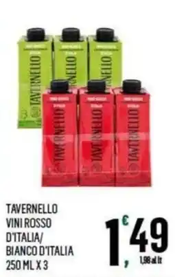 Vibian Tavernello vini rosso d'italia/ bianco d'italia offerta