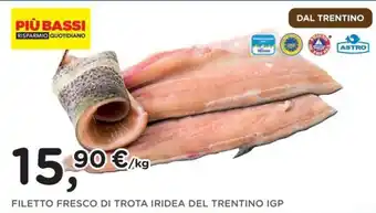 Filetto fresco di trota iridea del Trentino IGP